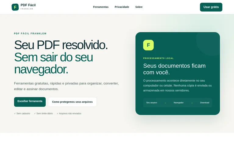 Página pública de PDF Fácil