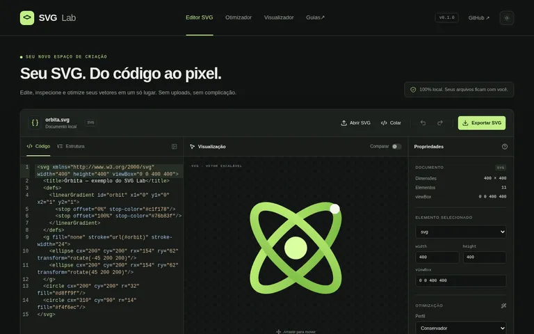 Página pública de SVG Lab